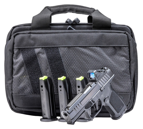ROST MARTIN RM1CBLKOSP10CA-P 9mm Striker-Fired Pistol with 4-inch Barrel and Green Dot Reflex Sight
