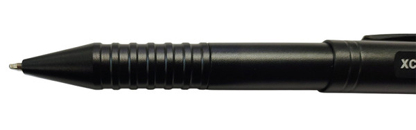 XCaliber Knife Company Pen Knife 1.70 Inch Dagger Blade Stainless Steel Black Aluminum Handle