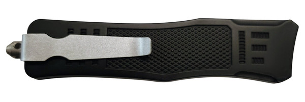 XCaliber Knife Company 45 ACP 3.25 inch OTF Tanto Plain Black Blade with 440C Stainless Steel Handle