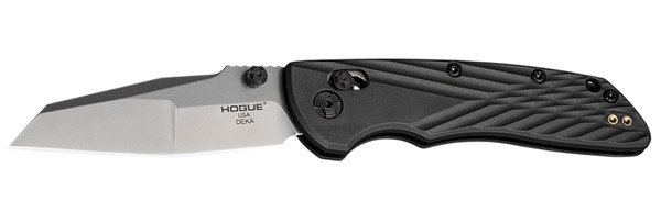 Hogue Deka 3.25-inch Modified Wharncliffe Blade Knife with CPM MagnaCut Steel and Black Textured Handle