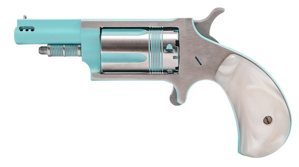 NAA 22MPB Iris .22 Magnum Revolver with 1.63-inch Barrel and Turquoise Cerakote Finish