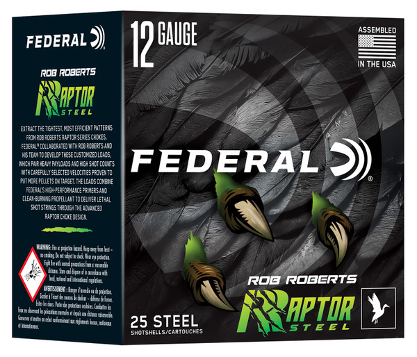 Federal RRS1384 12 Gauge 3 inch 1-3/8 oz #4 Raptor Series Shotshells