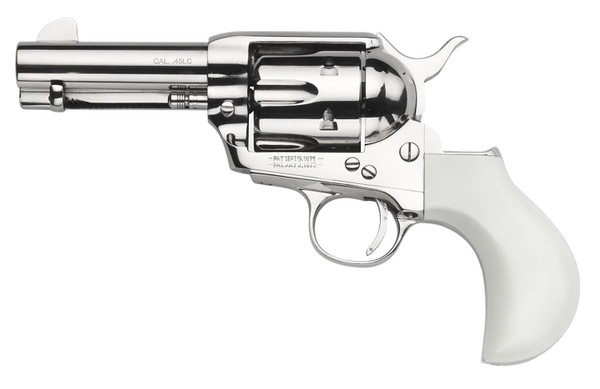 Taylors and Company 200111 1873 Single Action Flattop Birdshead Ivory Revolver 9mm Luger 3.5 Inch Barrel