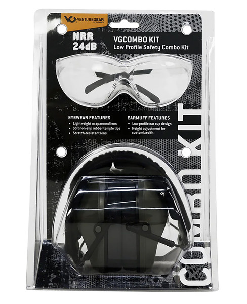 Pyramex VGCOMBO310 Clear Lens Earmuff and Glasses Combo Kit