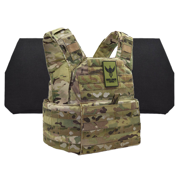 SHELLBACK TACTICAL BANSHEE RIFLE LEVEL IV ARMOR KIT WITH MODEL 26605-2 CERAMIC PLATES