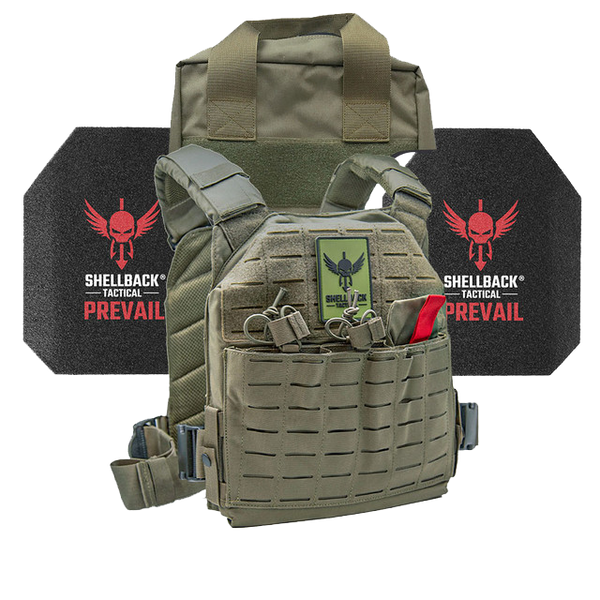 SHELLBACK TACTICAL DEFENDER 2.0 LEVEL III ARMOR KIT WITH AR1000 STEEL PLATES