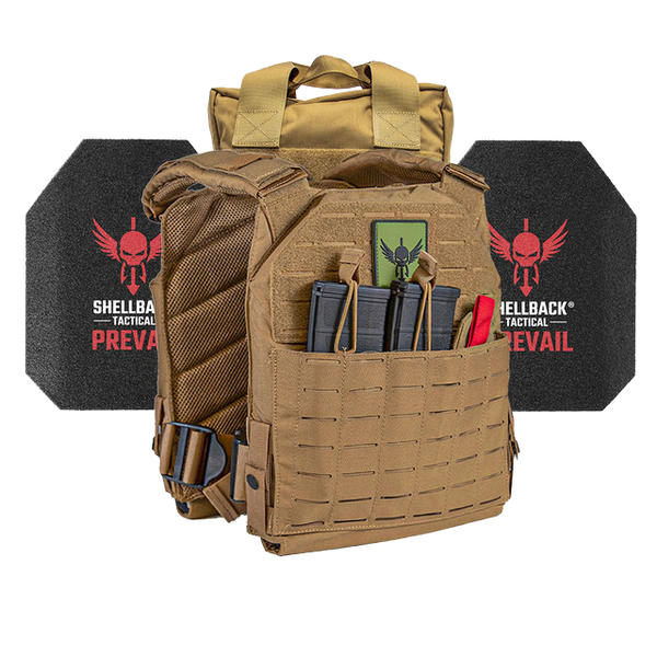 SHELLBACK TACTICAL DEFENDER 2.0 LEVEL III ARMOR KIT WITH AR1000 STEEL PLATES