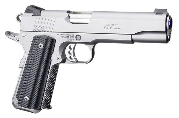 Ed Brown Base-SS-2A 2nd Amendment 1911 Pistol in Stainless .45 ACP with 5 Inch Barrel