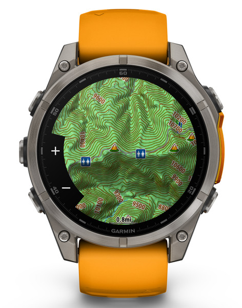 Garmin Fenix 8 47mm AMOLED Watch Orange & Tan