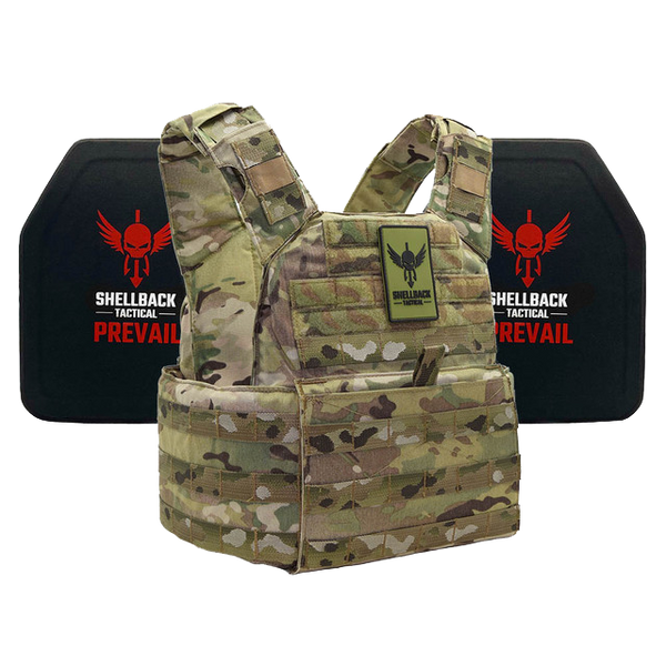 SHELLBACK TACTICAL BANSHEE RIFLE LIGHTWEIGHT LEVEL IV ARMOR KIT WITH MODEL 4SICMH CERAMIC PLATES