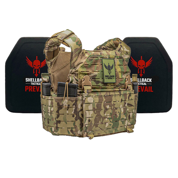SHELLBACK TACTICAL RAMPAGE 2.0 LIGHTWEIGHT LEVEL IV ARMOR KIT WITH MODEL 4SICMH CERAMIC PLATES