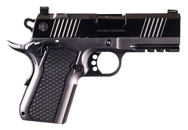 Alpha Foxtrot AF1911-S15 9mm Compact Pistol with 3.5-inch Barrel and Night Sights