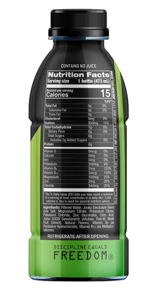 JOCKO FUEL Jocko Hydrate Lemon Lime 16 oz Rehydration Drink 12-Pack