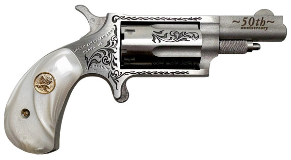 NAA 22M50 22 Mag Rimfire Revolver with 1.63 Inch Barrel and White Pearl Grips