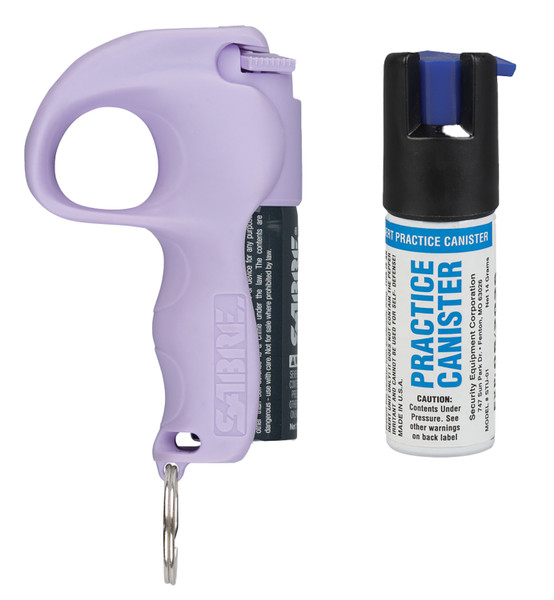 Sabre PBLVOCSTU04 Quick Grip Pepper Spray Kit 0.54 oz Lavender with 12 ft Range