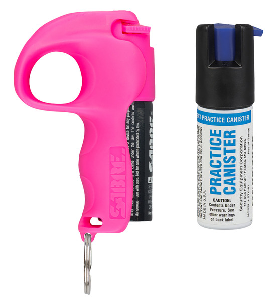 Sabre Quick Grip Pepper Spray Kit PNK with 12 ft Range and Keychain Attachment