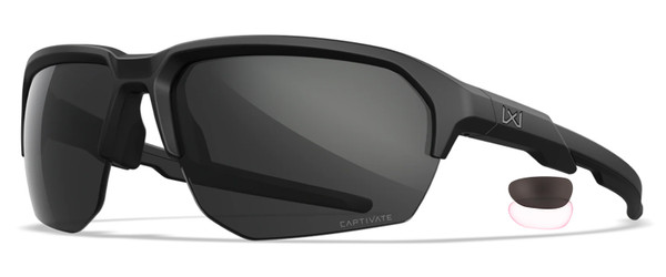 Wiley X JAKL CHJKL01 Outdoor Sunglasses with Interchangeable Grey and Clear Lenses Matte Black Frame