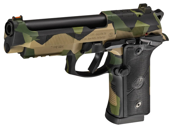 Beretta USA 92XI Combat Series 9mm Luger Single Action Only Pistol with Splinter Camo Cerakote Finish and 4.7-inch Barrel