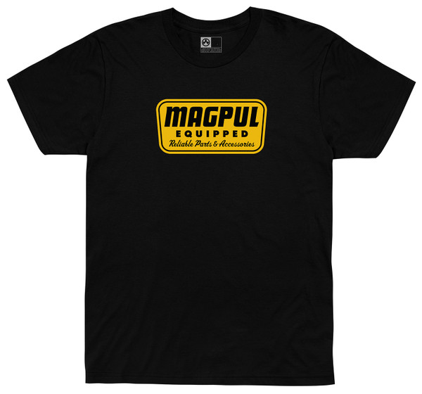 Magpul Industries Corp MAG1205-001 Equipped Blend Black Cotton Polyester Short Sleeve 4XL T-Shirt