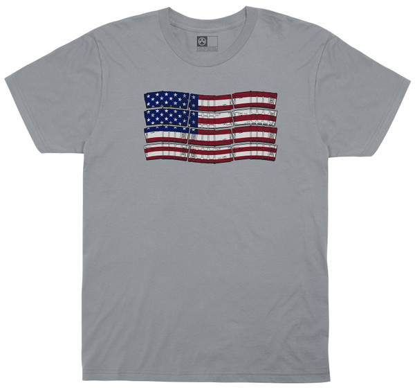 Magpul Industries Corp MAG1180-010 American Flag Charcoal Gray Cotton Polyester Short Sleeve T-Shirt Small