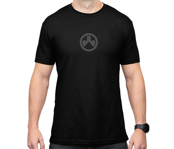 Magpul Industries Corp MAG1115-001-L Icon Logo Black Cotton Polyester Short Sleeve T-Shirt Large