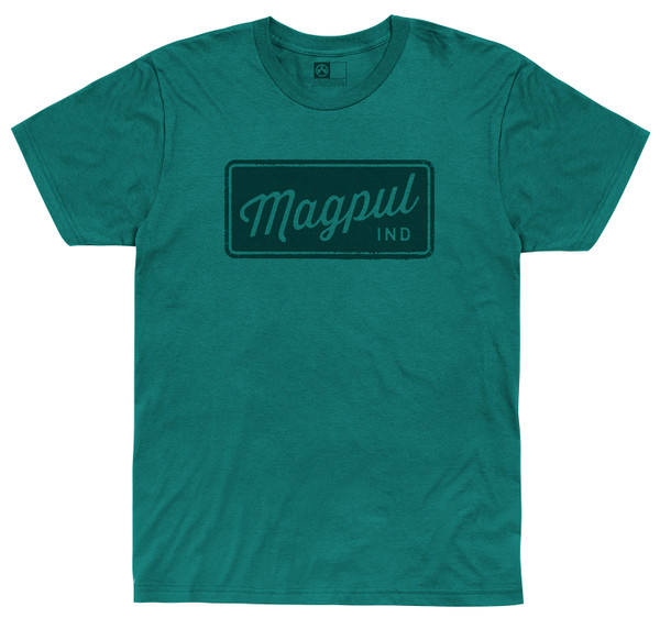 Magpul Industries Corp MAG1116-462 Rover Block Short Sleeve Tee Large Teal Cotton Polyester