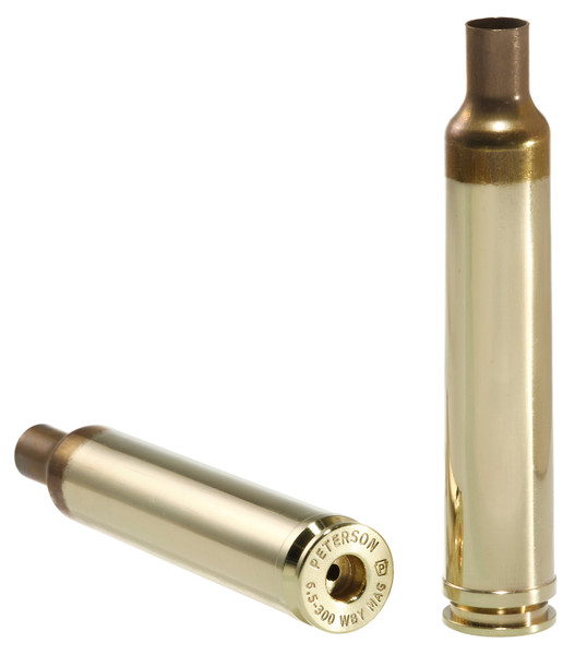 Peterson Cartridge 6.5-300 WBY Match-Grade Brass Rifle Casings, 10 Inches, 250 Count