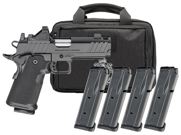 Springfield Armory Prodigy Comp 4.25-inch 9mm Pistol with Green Dot Optic and Accessories