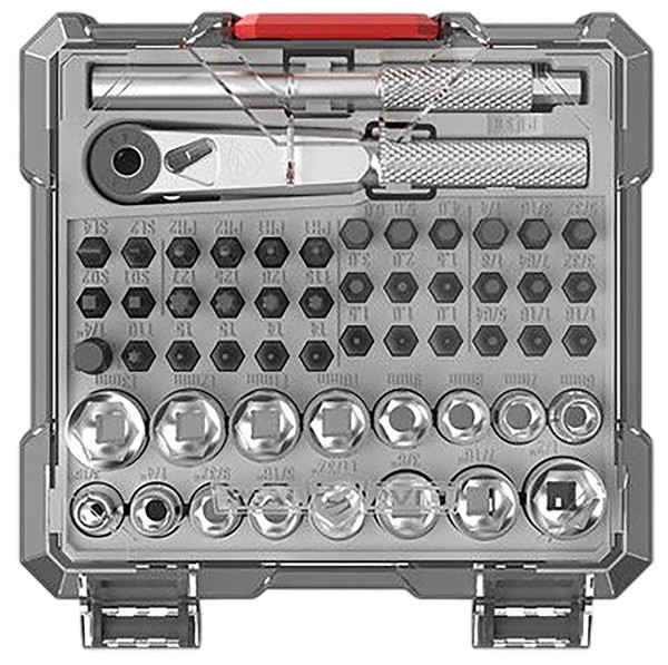 Real Avid Revo AVX3SGBS52 X3 Driver Socket and Gunsmithing Bit Set, 52 Pieces
