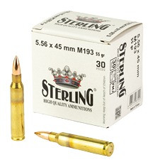 Global Ordnance Sterling 556X45 M193 55 Grain FMJ Ammunition