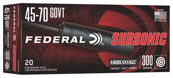 Federal 4570SUB1 .4570 300-Grain TSP Subsonic Ammunition (20 Rounds)