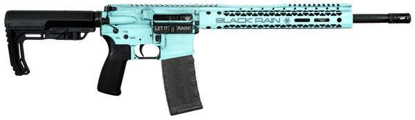 Black Rain Ordnance FUSIONTBB 5.56 NATO Rifle with 16-Inch Threaded Barrel and Robin Egg Blue Receiver