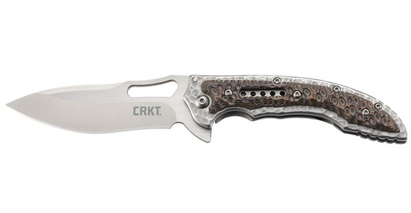 Columbia River Fossil Compact 3.41-Inch Folding Knife with Brown Handle