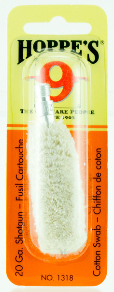 Hoppe's 1318 20-Gauge Shotgun Cotton Cleaning Swabs - 10 Pack