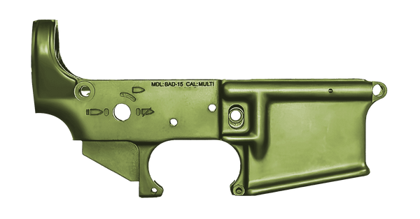 BATTLEARMS WORKHORSE FORGED LOWER RECEIVER ANODIZED OD GREEN — AR15 / M16 / M4