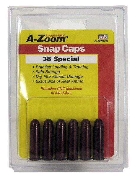 A-Zoom Snap Caps for 38 Special Revolvers - Safe Dry Fire Practice and Training