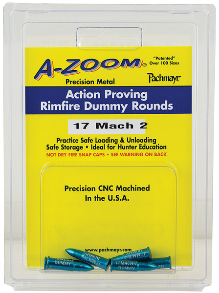A-Zoom Training Rounds for 22 WMR - 6 Pack Aluminum Snap Caps