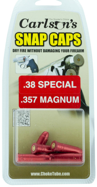 Carlsons Snap Caps for 38 Special - Aluminum Dummy Rounds for Safe Firing Pin Practice