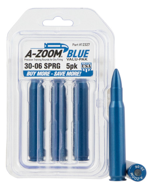 A-Zoom 12327 Blue Snap Caps Dummy Rounds for 30-06 Springfield, 5-Pack