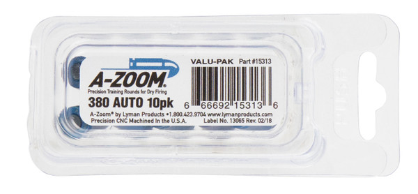 A-Zoom Blue Snap Caps for 380 ACP - Dummy Training Rounds, 10 Pack