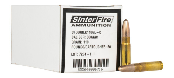 Sinterfire 300 Blackout 110 Grain Lead-Free Ammunition, Box of 50