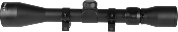 TruGlo TruShot 3-9x40 Riflescope – Duplex Reticle w/ Rings (TG853940B)