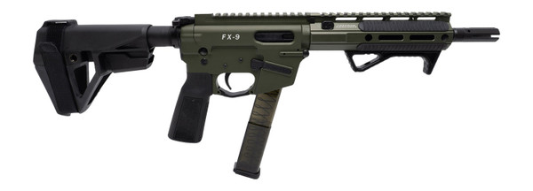 Freedom Ordnance Elite 9mm Luger 8-Inch Threaded Barrel / OD Green Anodized Receiver / SB Tactical SBA5 Brace