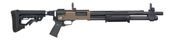 Mossberg 50233 590R 12 Gauge Pump-Action Shotgun with Adjustable Stock and Magpul MBUS Sights