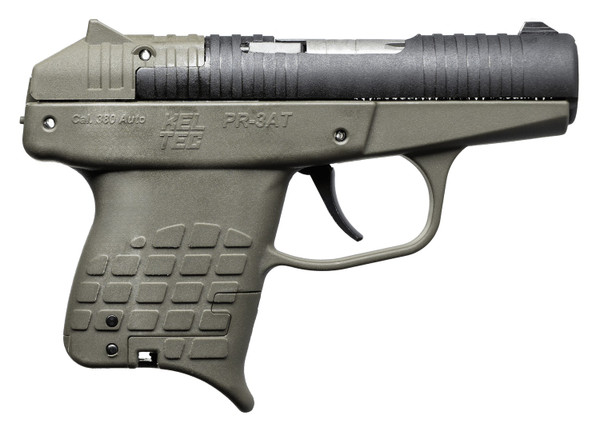 Kel-Tec PR-3AT Compact Frame 380 ACP Pistol with Green Polymer Frame and 2.85-inch Barrel