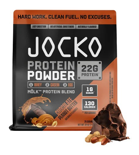 JOCKO Fuel Chocolat Peanut Butter Protein Powder Bag - 17 oz