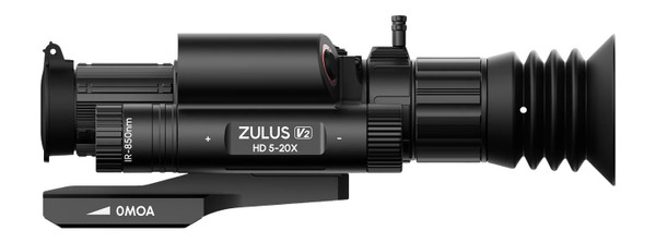 DNT Optics ZHD520RV2 Zulus HD 5-20x V2 Rifle Scope with Dual Night Vision and LSR RF