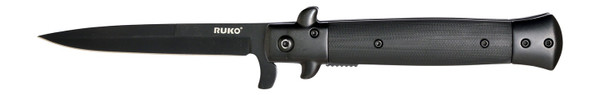 Rynoblade Knives 420A Folding Knife / Black G10 Handle and 4-Inch Blade