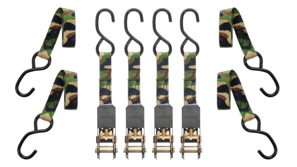 Walkers Game Ear Muddy Mud-SDRS8-4PK Standard Duty Ratchet Strap - 1 Inch x 8 Feet