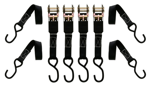 Walkers Game Ear Muddy Mud-SDRS10 1-Inch by 10-Foot Standard Duty Ratchet Strap 4-Pack